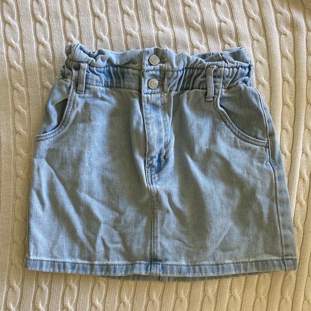 Pacsun Paperbag Waist Denim Skirt ~ Small